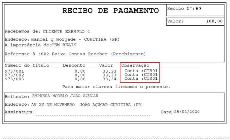 Impress O De Recibo Nova Funcionalidade Newfocus Sistemas